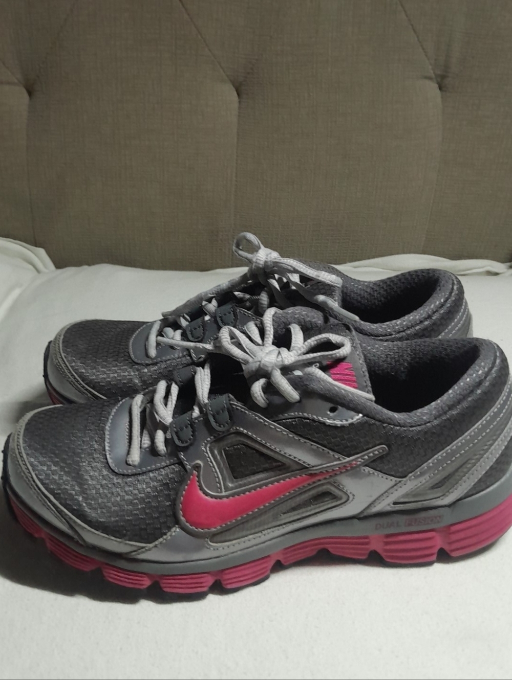 Nike Women’s Gray and Pink Athletic Running Shoes